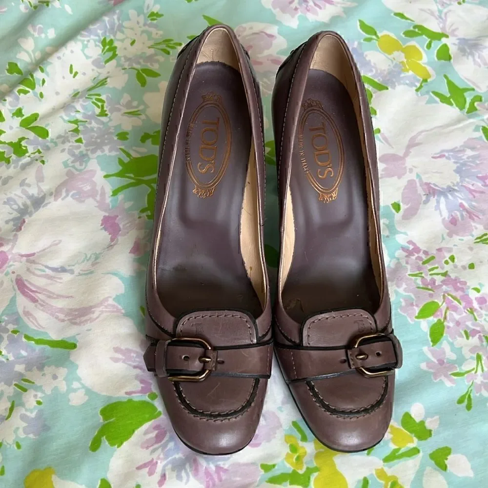 Tod’s Jodie Buckle Heels Purple - 39.5